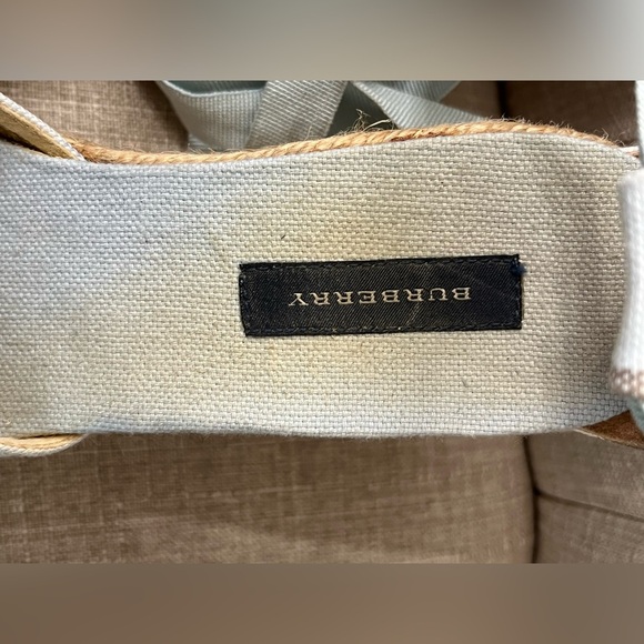 BURBERRY Nova Check Espadrille Wedges - Picture 4 of 9